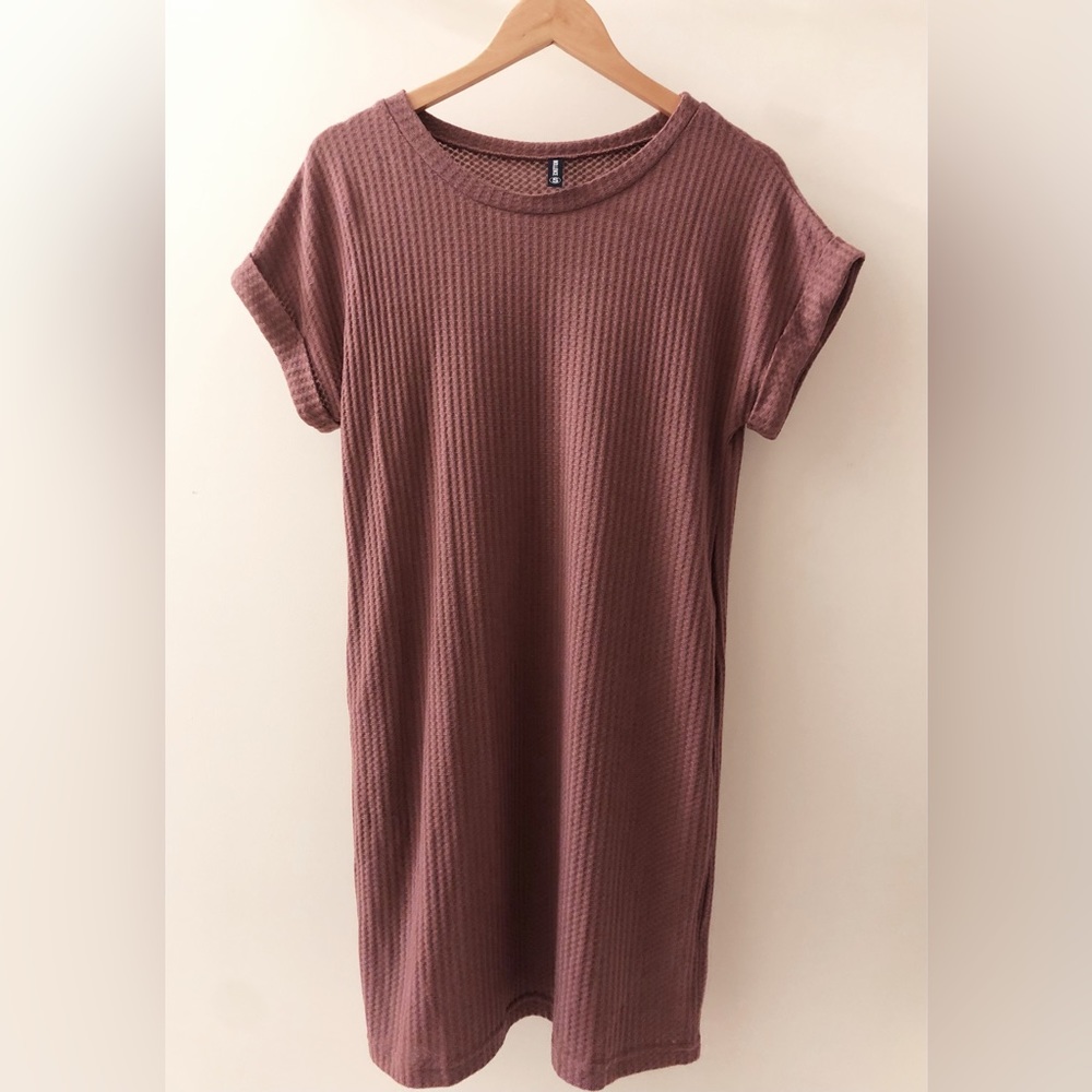 Waffle Knit Tunic Dress